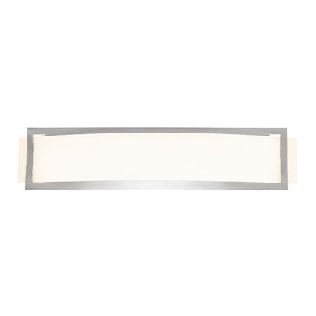 ACCESS LIGHTING Argon, Wall Sconce  Vanity, Brushed Steel Finish, Opal Glass 62105-BS/OPL